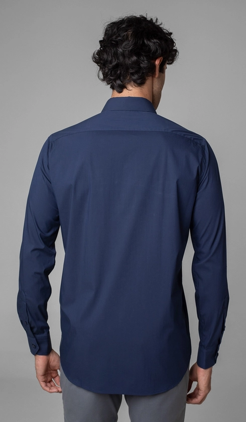 Camisa Manga Longa Slim Lisa Blue