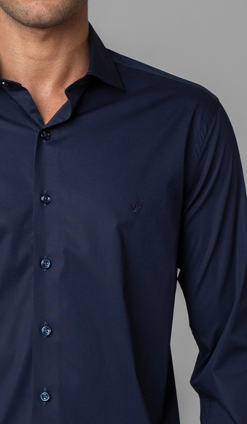 Camisa Manga Longa Slim Lisa Blue