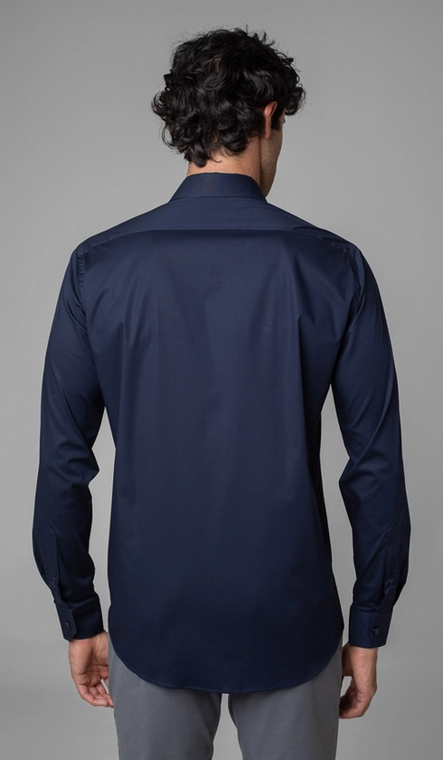Camisa Manga Longa Slim Lisa Blue
