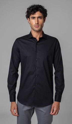 Camisa Manga Longa Slim Lisa Blue