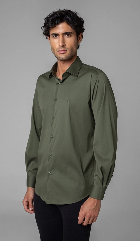 Camisa Manga Longa Lisa Slim