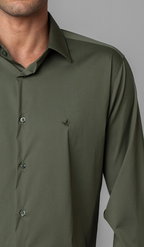 Camisa Manga Longa Lisa Slim