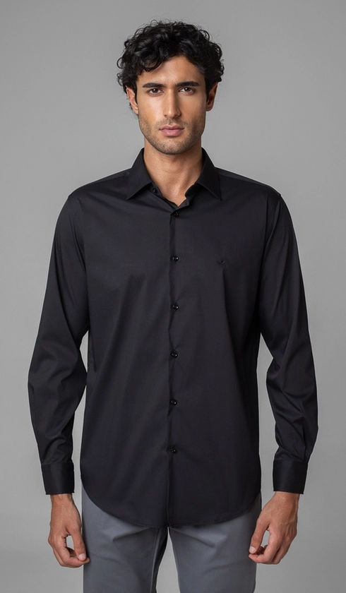 Camisa Manga Longa Lisa Slim