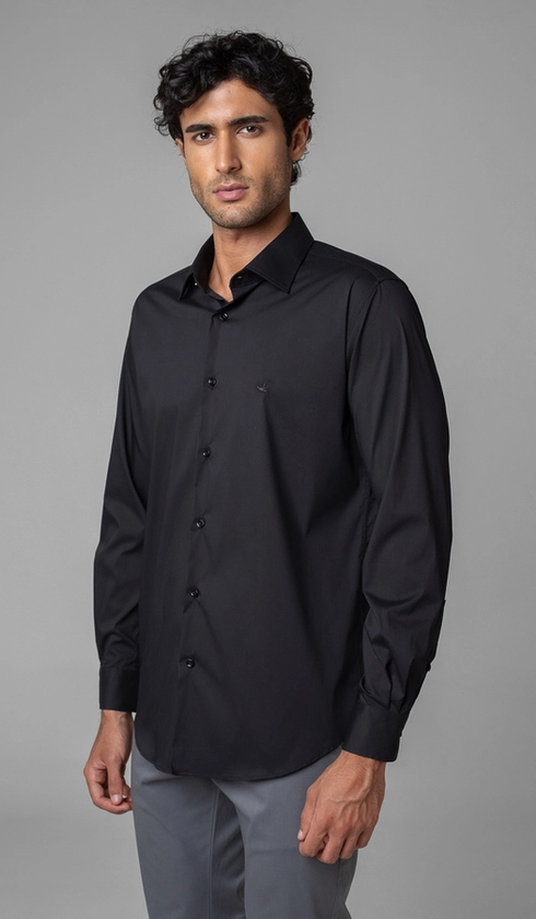 Camisa Manga Longa Lisa Slim