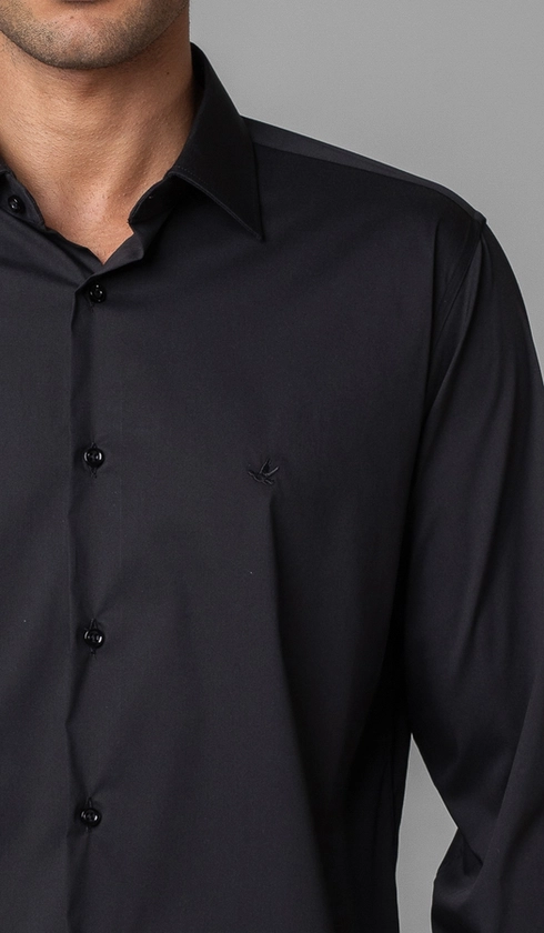 Camisa Manga Longa Lisa Slim