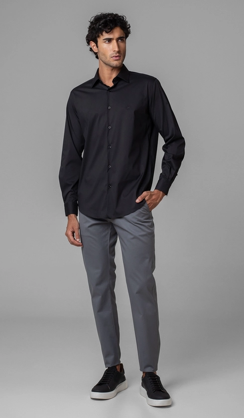 Camisa Manga Longa Lisa Slim