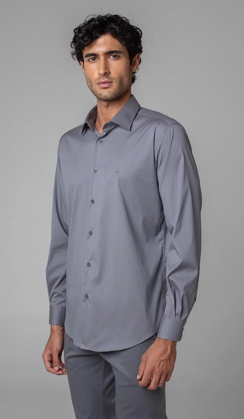 Camisa Manga Longa Lisa Slim