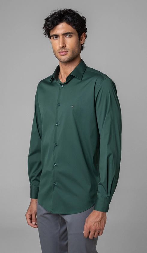 Camisa Manga Longa Lisa Slim