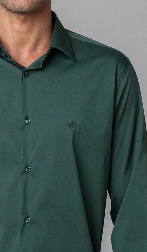 Camisa Manga Longa Lisa Slim