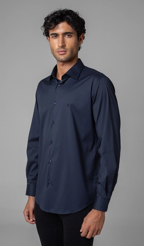 Camisa Manga Longa Lisa Slim
