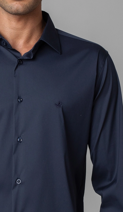 Camisa Manga Longa Lisa Slim