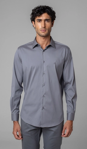 Camisa Manga Longa Lisa Slim