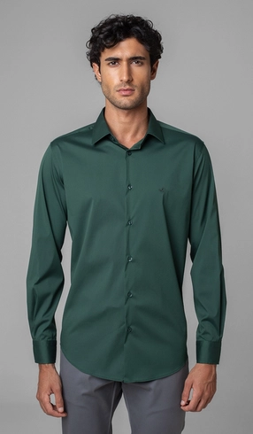 Camisa Manga Longa Lisa Slim
