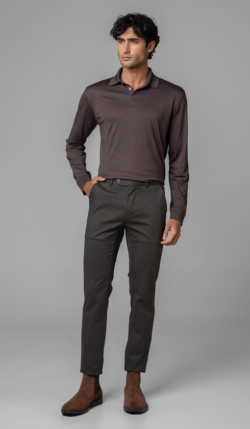 Calça Sarja Bolso Faca com Stretch