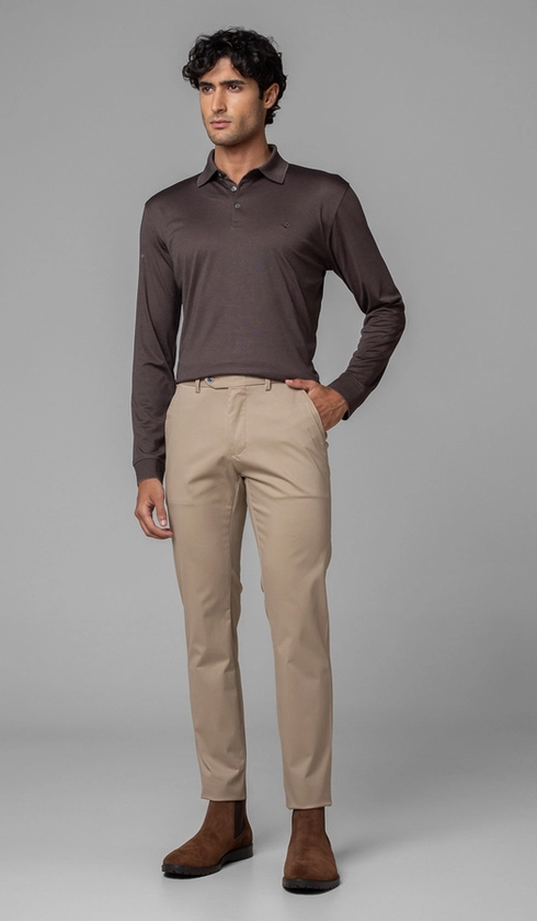 Calça Sarja Bolso Faca com Stretch