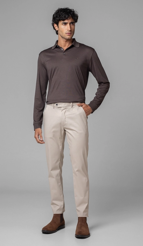 Calça Sarja Bolso Faca com Stretch