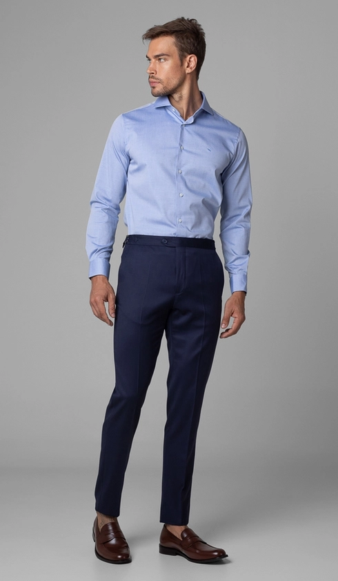 Camisa Manga Longa Lisa Slim