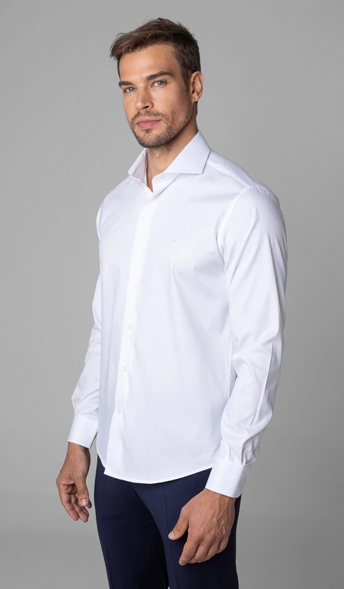 Camisa Manga Longa Lisa Slim