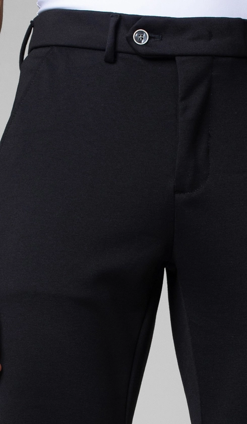 Calça Malha Bolso Faca Lisa