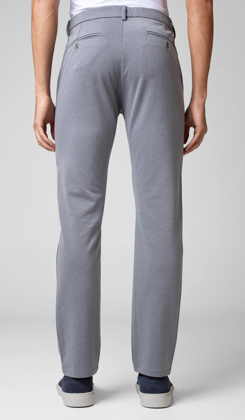 Calça Malha Bolso Faca Lisa