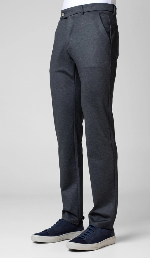 Calça Malha Bolso Faca Lisa