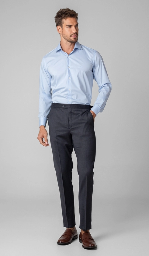 Camisa Manga Longa Slim Liso