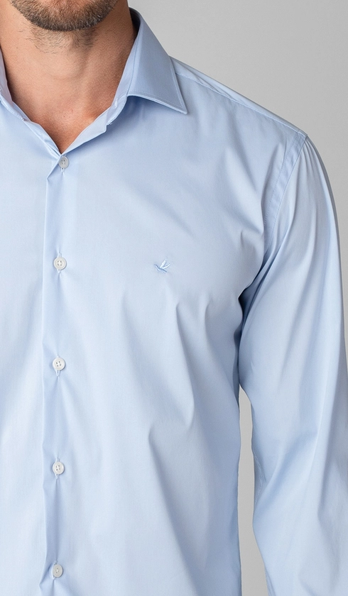 Camisa Manga Longa Slim Liso