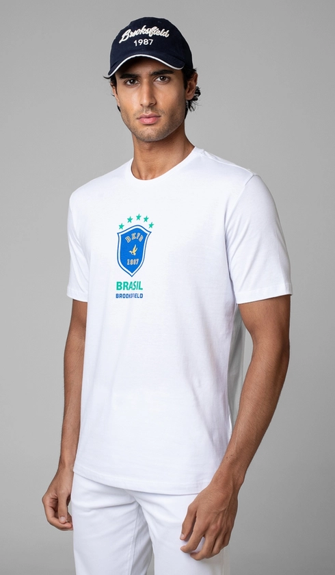 T-Shirt Manga Curta Copa Brasão Bkfd