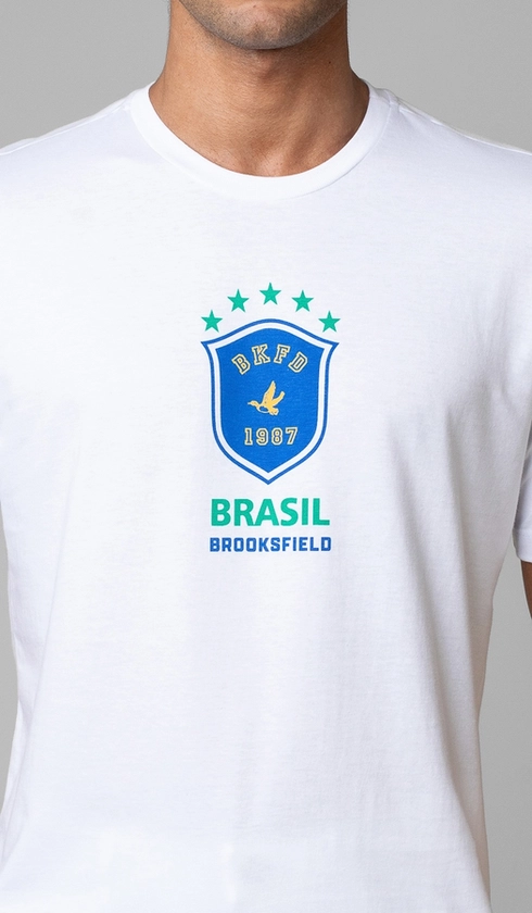 T-Shirt Manga Curta Copa Brasão Bkfd