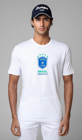 T-Shirt Manga Curta Copa Brasão Bkfd