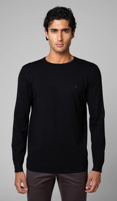 Malha Tricot Gola Careca Lisa