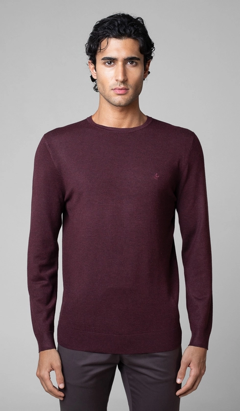 Malha Tricot Gola Careca Lisa