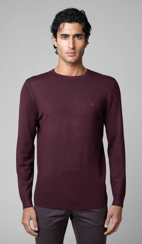 Malha Tricot Gola Careca Lisa