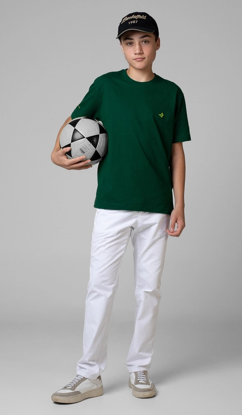 T-Shirt Manga Curta Copa Patinho Contraste