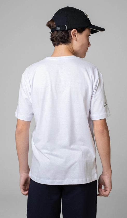 T-Shirt Manga Curta Copa Patinho Contraste