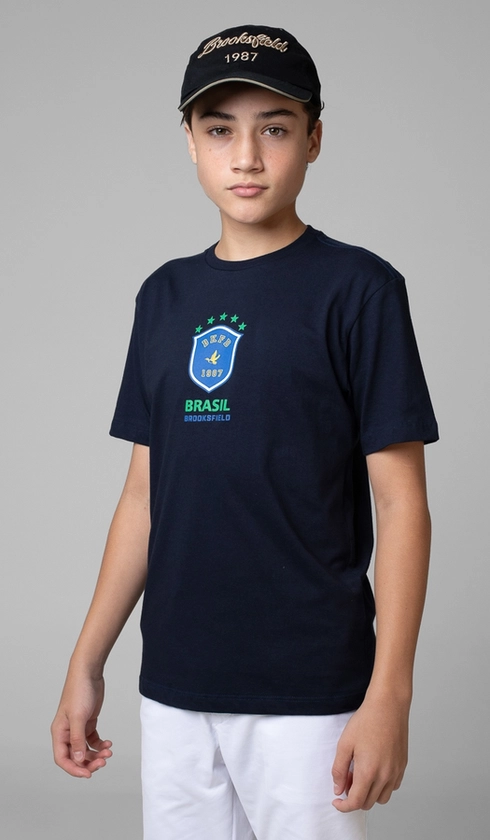 T-Shirt Manga Curta Copa Brasão Bkfd
