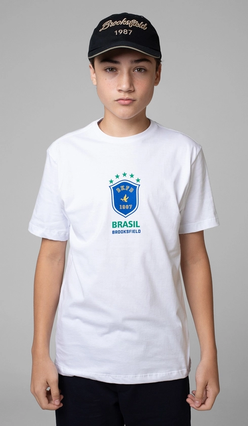 T-Shirt Manga Curta Copa Brasão Bkfd