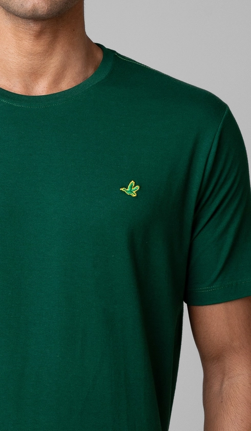 T-Shirt Manga Curta Copa Patinho Contraste