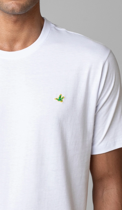 T-Shirt Manga Curta Copa Patinho Contraste