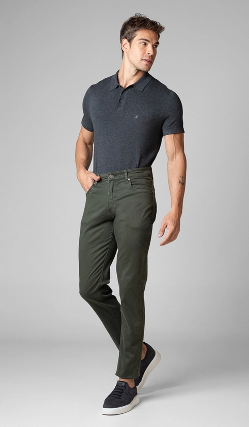 Calça de Sarja 5 Bolsos Importada
