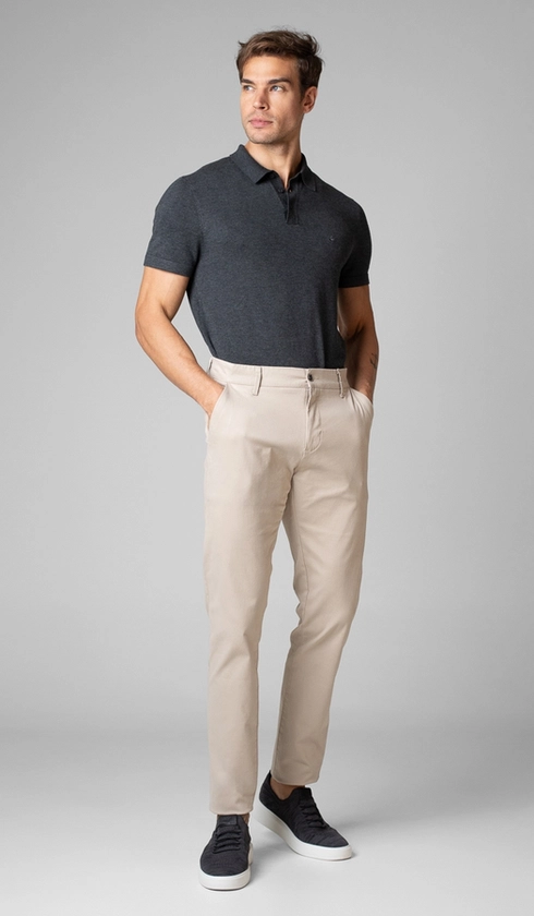 Calça de Sarja Bolso Faca Flex Soft
