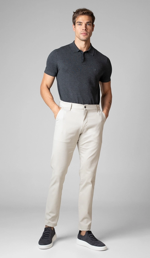 Calça de Sarja Bolso Faca Flex Soft