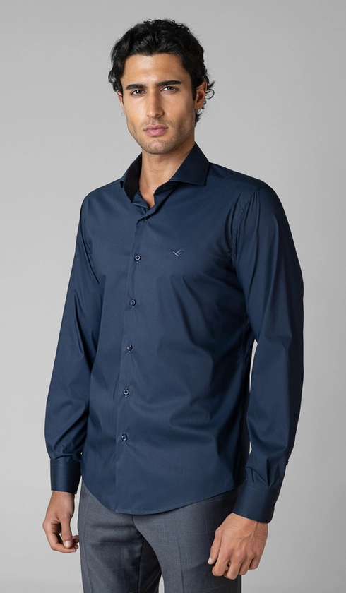 Camisa Manga Longa Lisa Slim