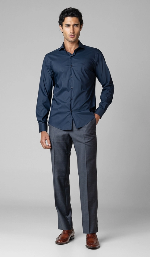 Camisa Manga Longa Lisa Slim