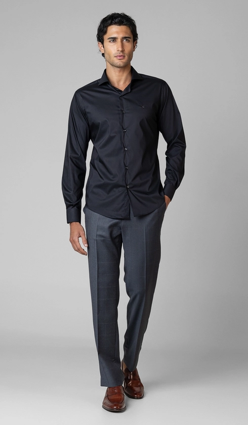 Camisa Manga Longa Lisa Slim