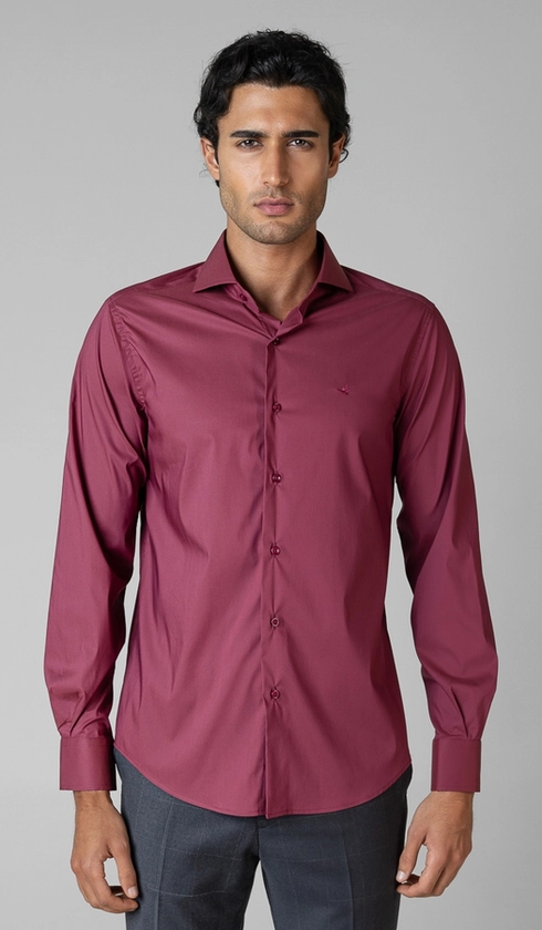 Camisa Manga Longa Lisa Slim