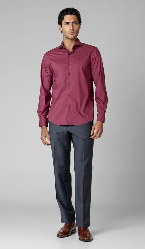Camisa Manga Longa Lisa Slim