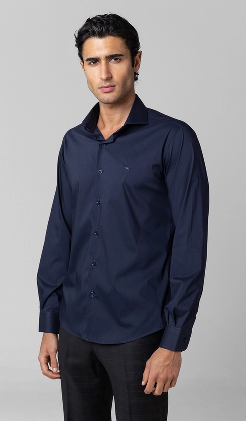 Camisa Manga Longa Lisa Slim