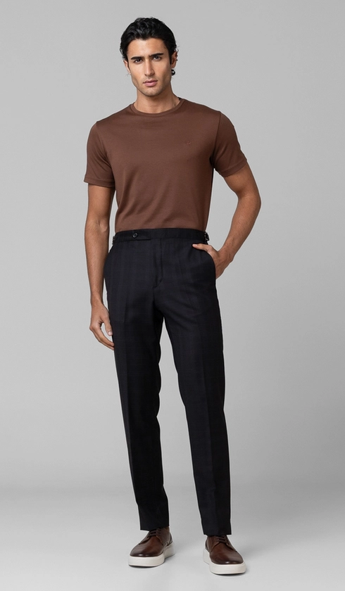 Calça Sport Social Xadrez com Fivela Super 120