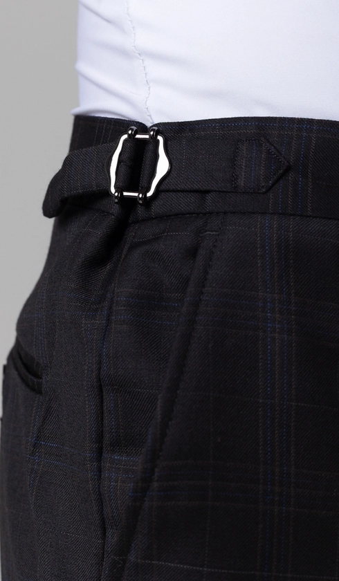 Calça Sport Social Xadrez com Fivela Super 120